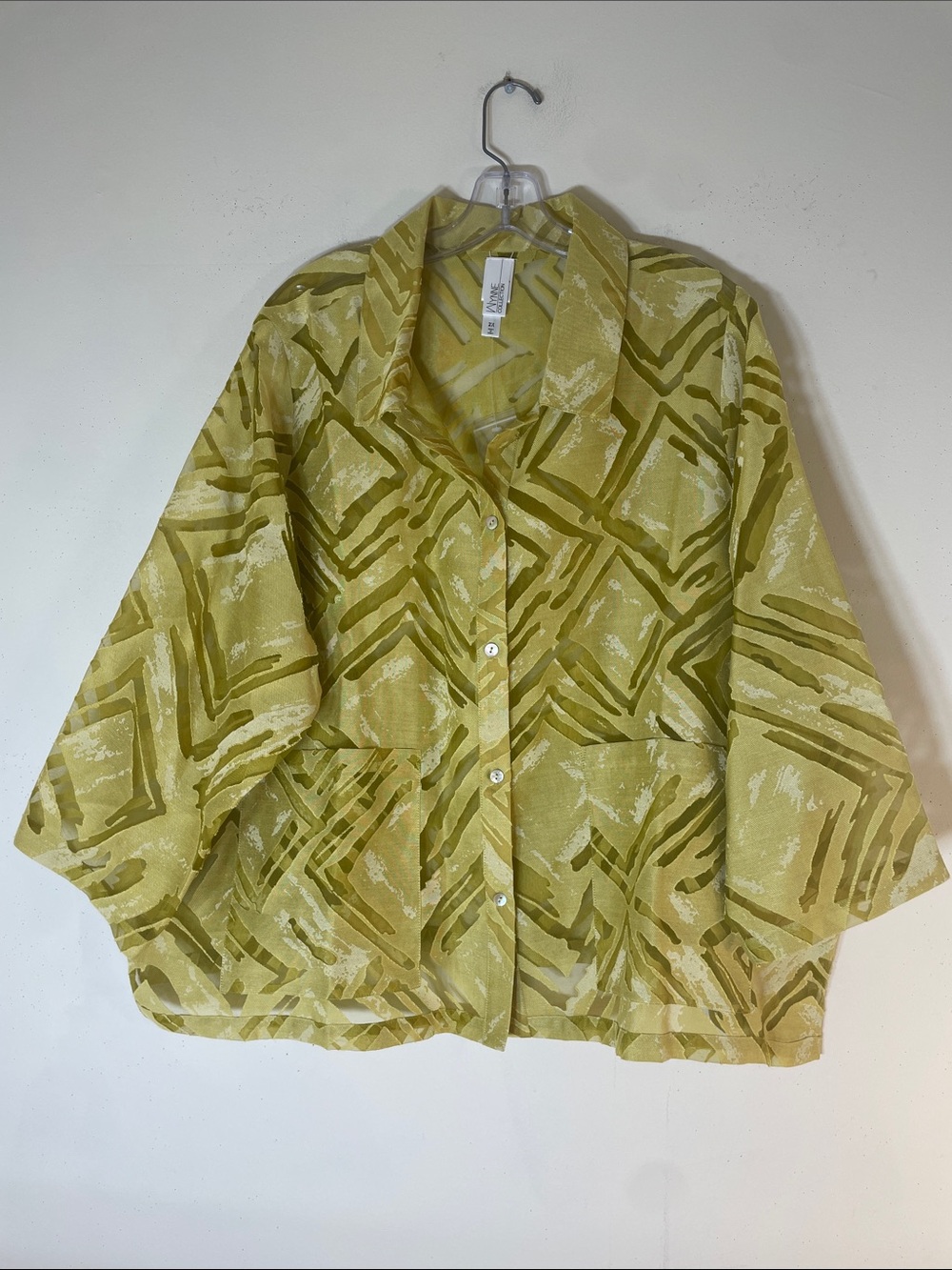 NEW! Wynne Collection Burnout Shirt Jacket. 2X.